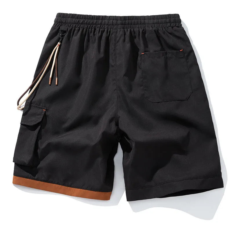Men's plus size bamboo fibre shorts in straight-leg cropped design available in multiple colours
