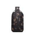 Men's black Oxford cloth shoulder bag with USB port for business travel.