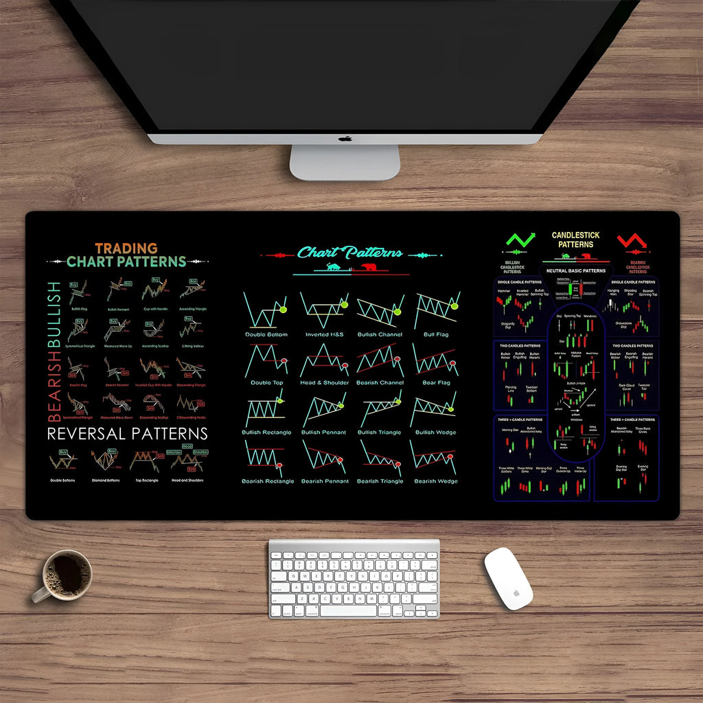 Black rubber mouse pad with thermal transfer print on computer desk
