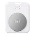 White smart anti-lost pet locator for Apple devices with tracking and alarm features