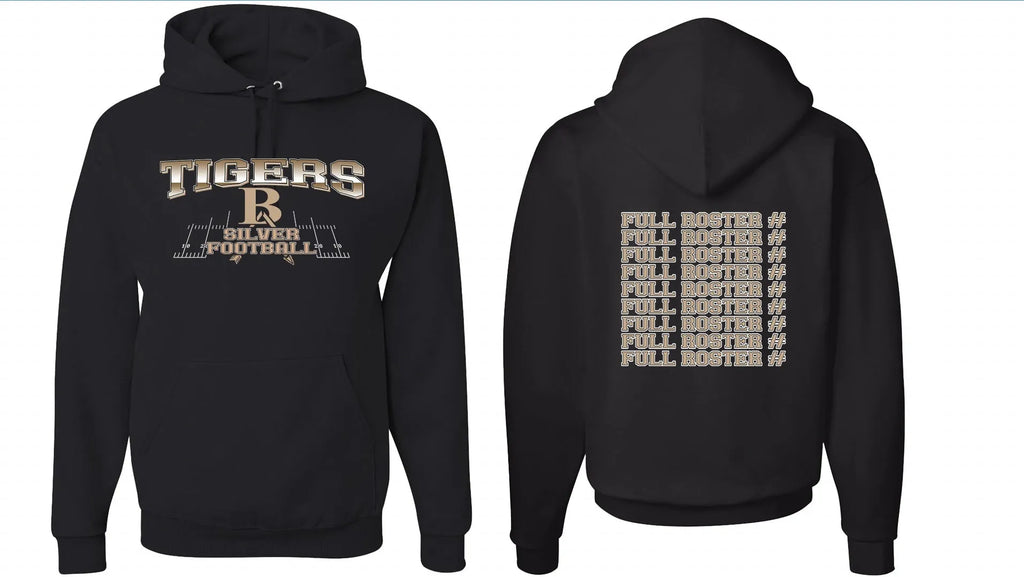Black hoodie with drop-shoulder sleeves and no collar design in European and American sizing