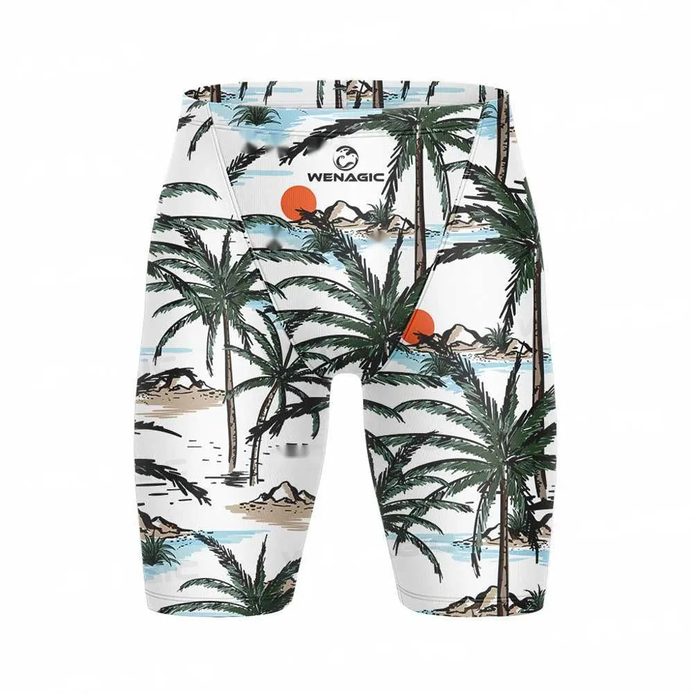 Men's briefs-style swimming pants in Lycra polyester fabric for swimming and wading activities.