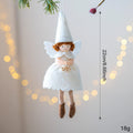 Christmas angel skirt felt plush pendant with modern simplicity design in white or pink cloth material