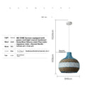 Vine woven Southeast Asian style pendant lamp with natural material construction in pastoral tea room design