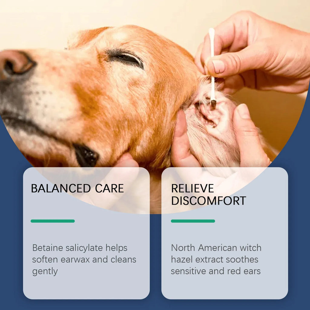100ml bottle of gentle ear cleaner solution for dogs and cats