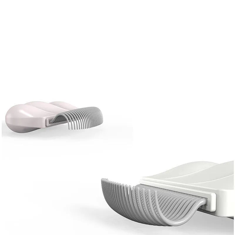 Paw Soft deshedding brush with blue silicone teeth for cat dog bunny grooming