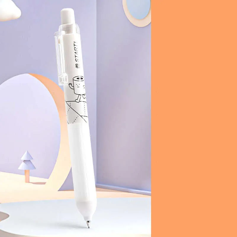 0.5mm automatic pencil with cloud grip design showing black and white colour options