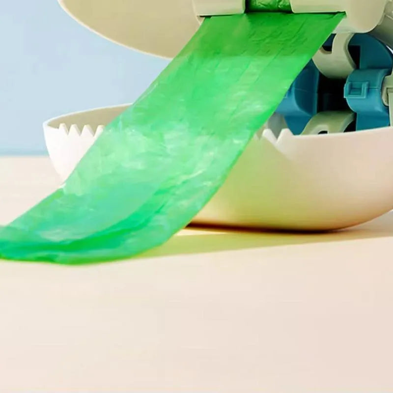 White blue cloud-shaped jaw dog pooper scooper with comfortable grip handle