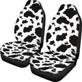 Cow spot leopard print retro car seat cover two-piece set for front seats