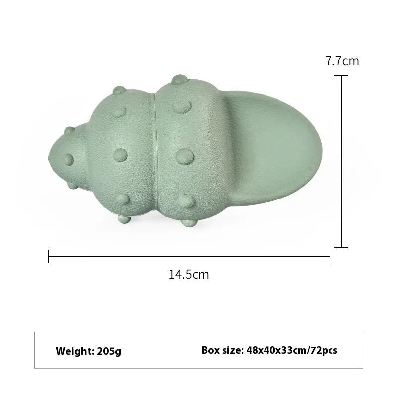 Deep sea shark rubber dog toy with conch and starfish shape variants in blue and green colours