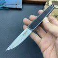 Handmade folding fruit knife in black, red, or coffee colour with a stainless steel blade.