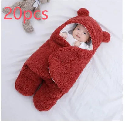 Quilted baby sleeping bag wrapper in cotton blend fabric available in multiple colours and sizes