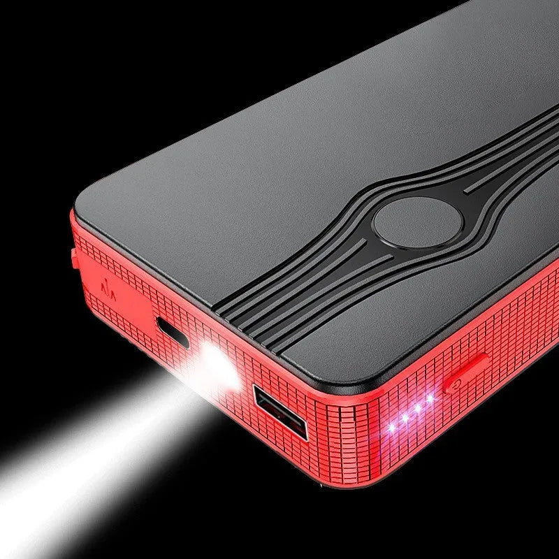 Red K4-E automobile emergency starting power supply with 6000mAh battery for jump-starting vehicles and charging devices