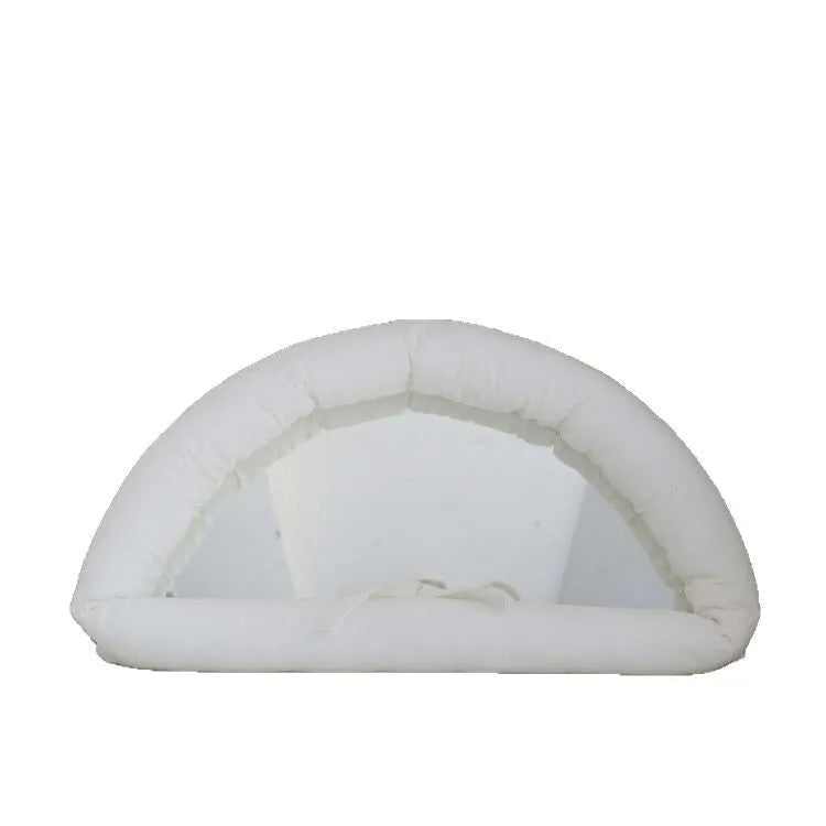 Hanging rectangular mirror with soft cotton-filled fabric surface in solid colour option