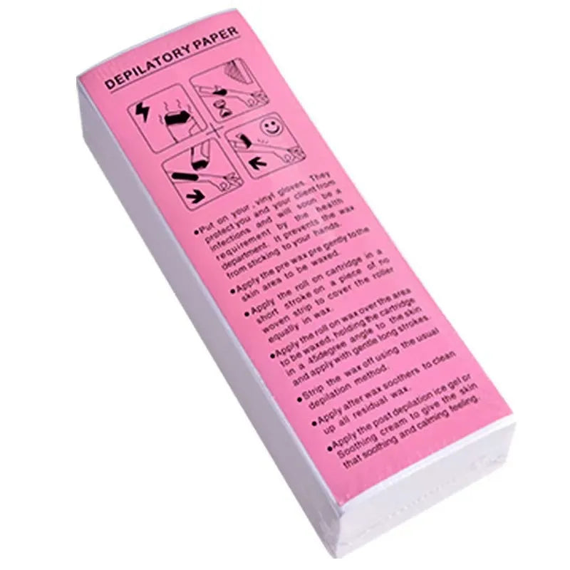 Non-woven fabric hair removal wax paper strips for waxing applications