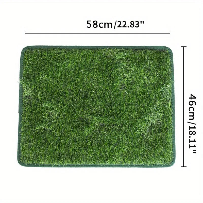 Artificial grass dog and cat toilet training mat with waterproof backing in multiple sizes