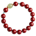 Purple Gold Sand cinnabar bracelet with geometric ellipse beads in unisex design