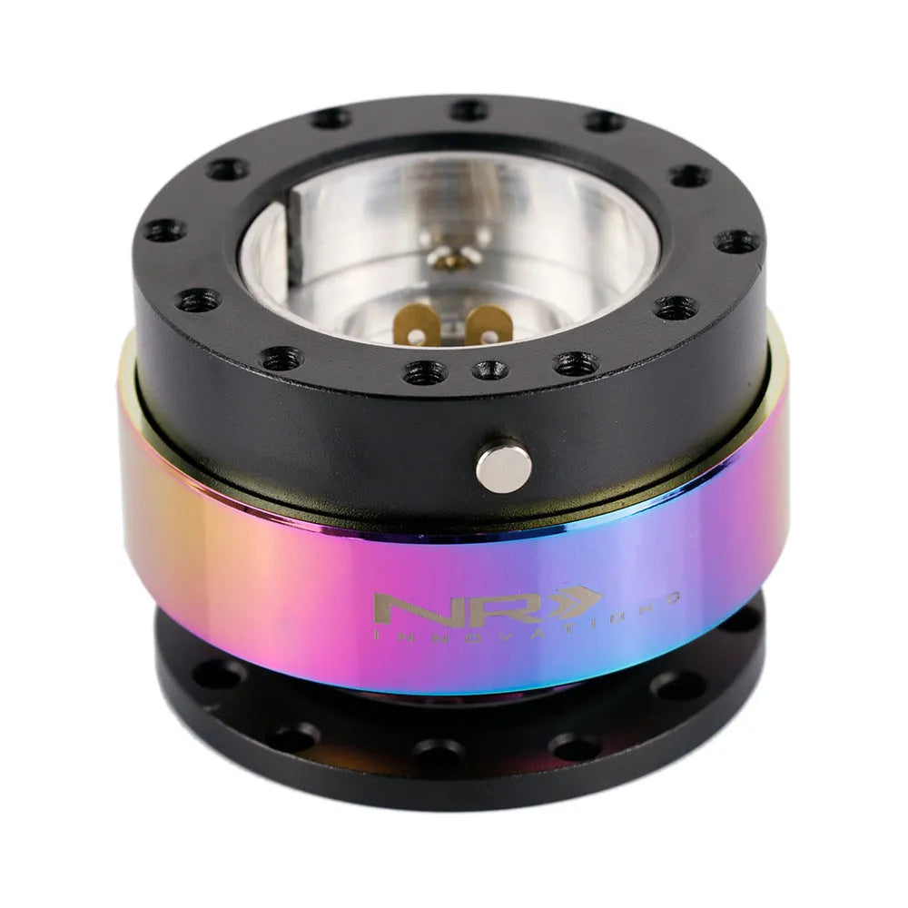 Colourful car steering wheel quick-release device with lock mechanism and disassembly connection base