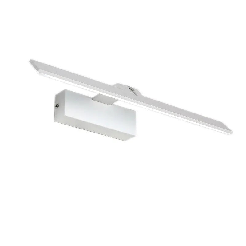 White LED mirror headlight, 520mm long, mounted above a bathroom mirror.