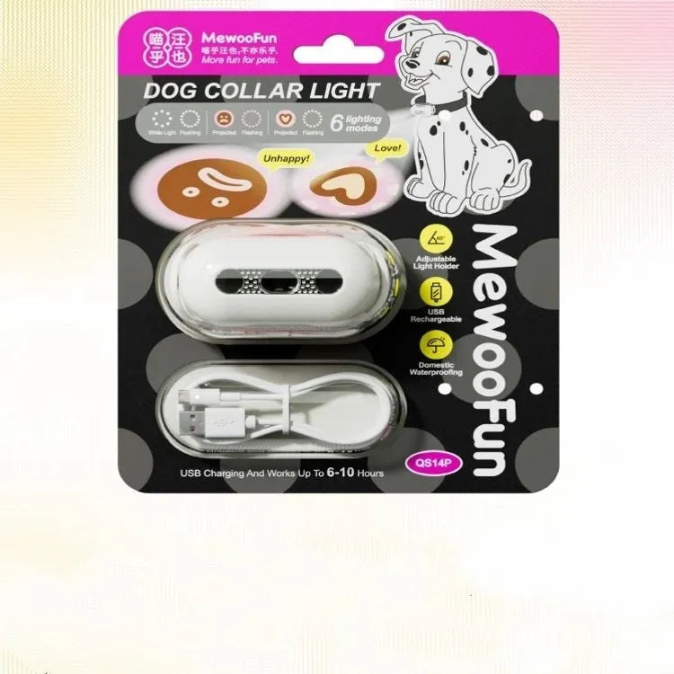 Pet luminous collar hanging lamp ring in ABS plastic with multiple colour pattern options