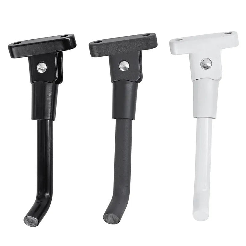 Aluminium electric scooter foot brace accessories in black white grey colours with mounting screws