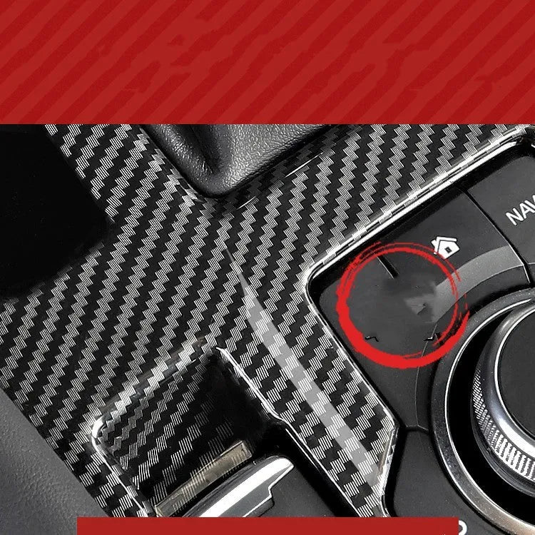 Pair of carbon fibre patterned steering wheel frame overlays for 21 left and right style installation.