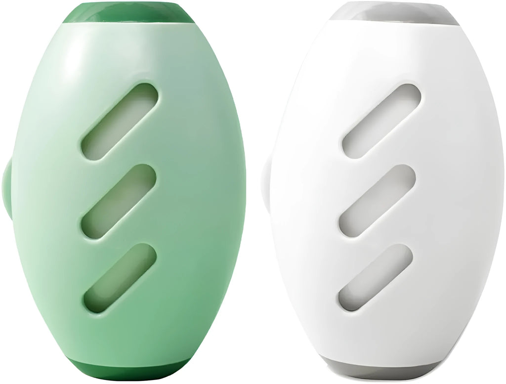 Green reusable gel lint roller ball for pet hair removal on fabric