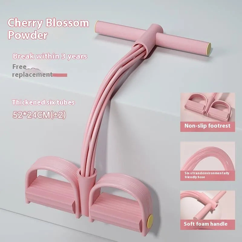 TPR waist slimming pedal tension device with puller rope in selected colour