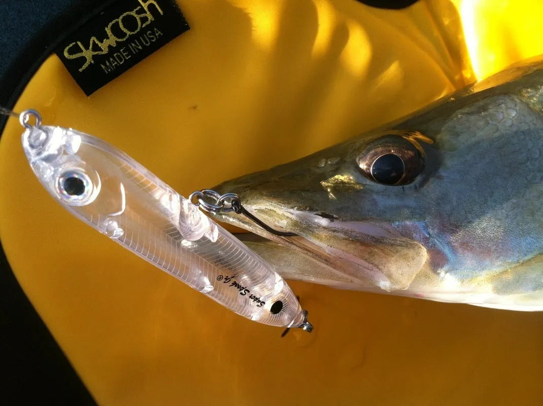 Transparent 9.5cm blank fishing lure body with 7mm fish eye hole