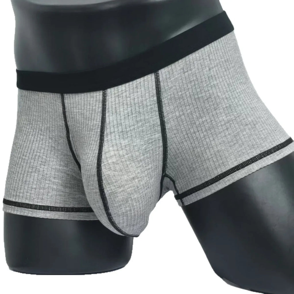 Men's breathable boxer shorts in solid colours with body shaping function