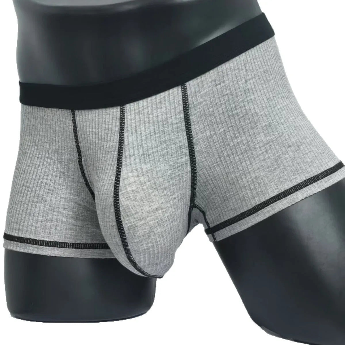 Men's breathable boxer shorts in solid colours with body shaping function