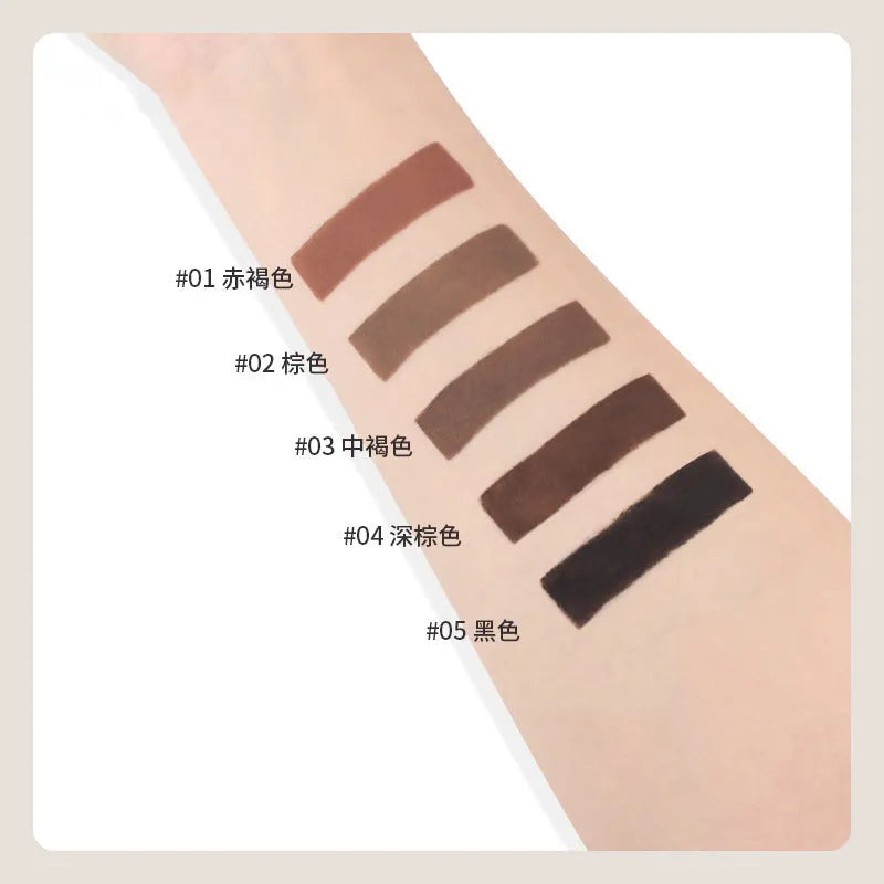Double-headed eyebrow cream cosmetic in choice of five colours for brow shaping.