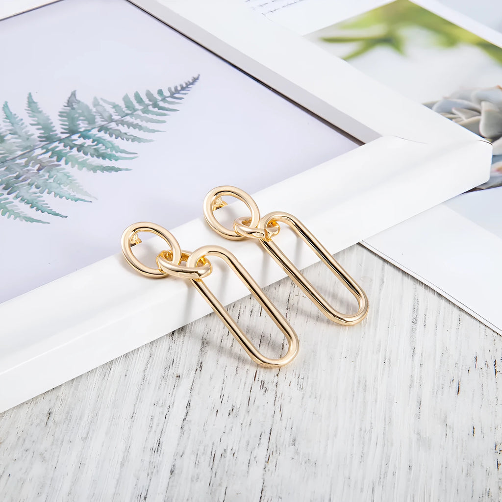 Sterling silver needle coloured geometry hoop earrings with ring and line design elements