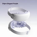 Purplish grey Bluetooth steam eye massager with hot compress function on a plain background