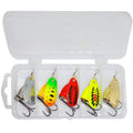 R composite rotating sequins copper bell metal fishing lure in multiple colour options.