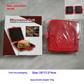 Silicone baking tray with anti-scald handbag handle and matching oven gloves in colour box
