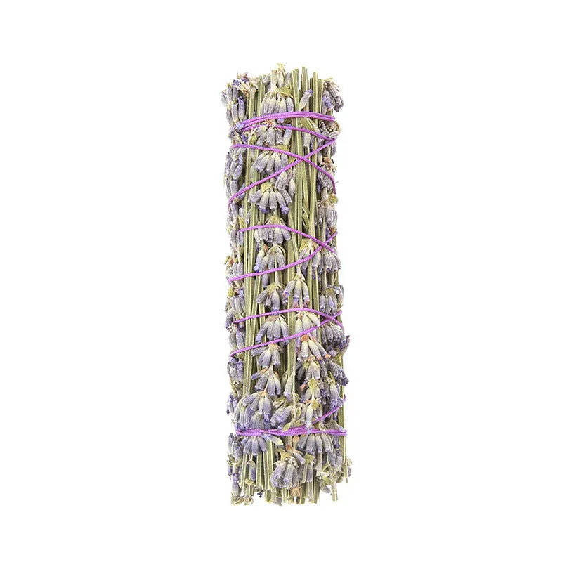 A single 4-inch long natural dried flower aromatherapy stick with lavender scent.