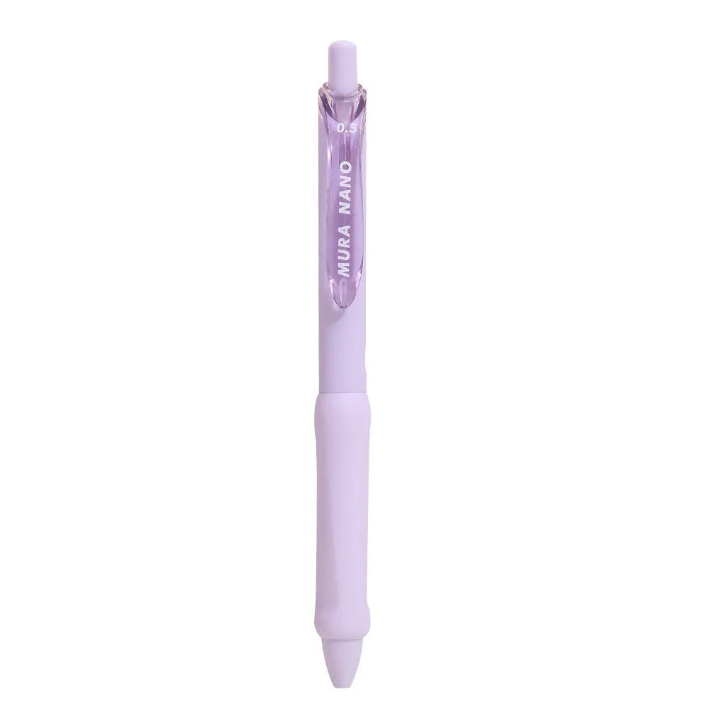 Macaron colour press gel pen with 0.5mm tip in smoked brown, pink, or white.