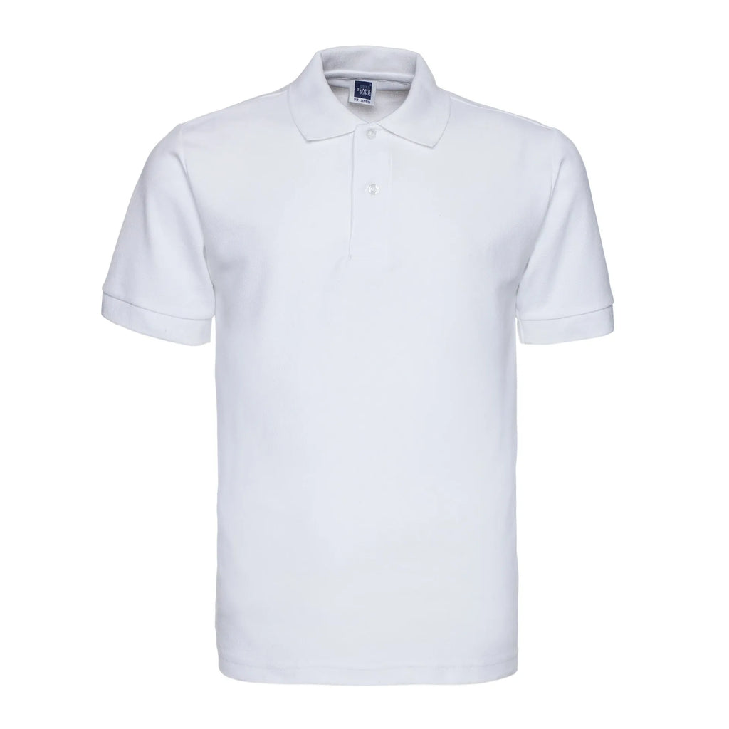 Solid colour plus size polo shirt with short sleeves and lapel collar in cotton blend fabric