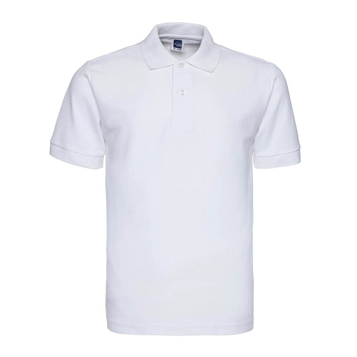 Solid colour plus size polo shirt with short sleeves and lapel collar in cotton blend fabric