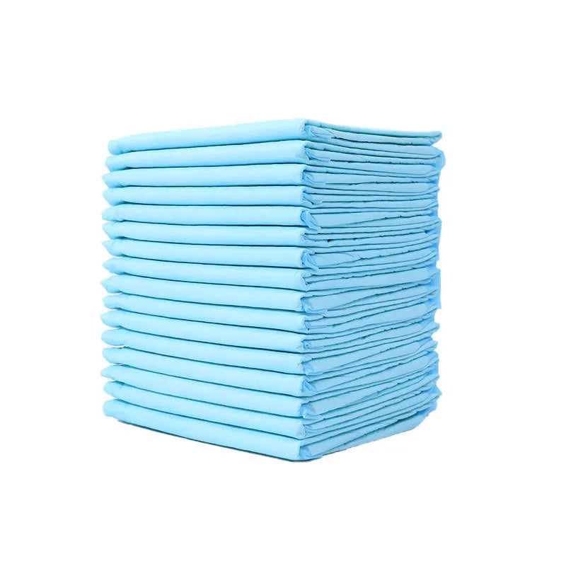 Pack of thick deodorant pet urinal pads for dogs and cats in various sizes.
