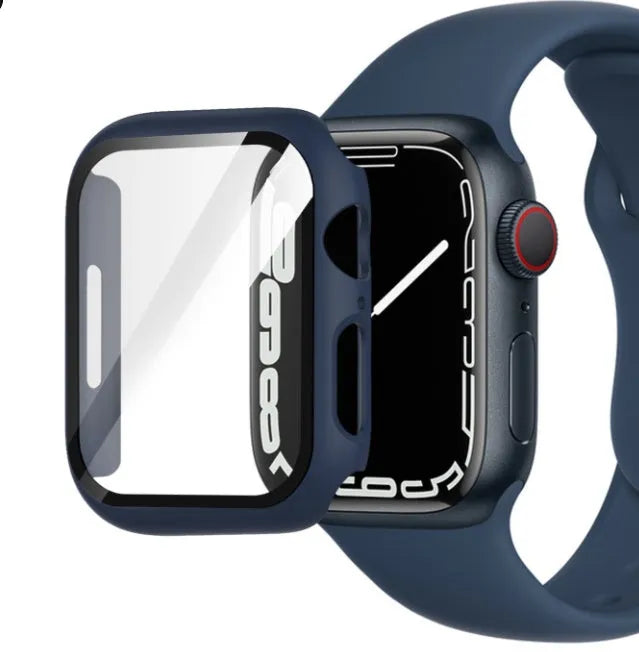 PC tempered film Apple Watch case in multiple colours and patterns for 38mm to 45mm sizes