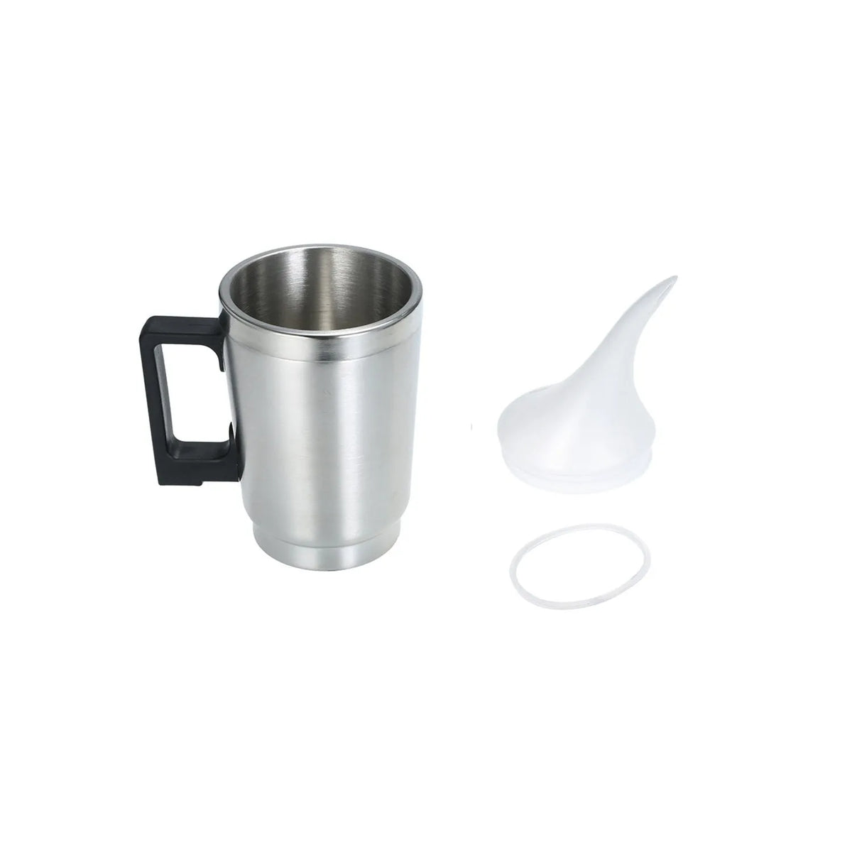 Automotive headlamp renovation kit with stainless steel cups, elbow covers, funnels and power adapters