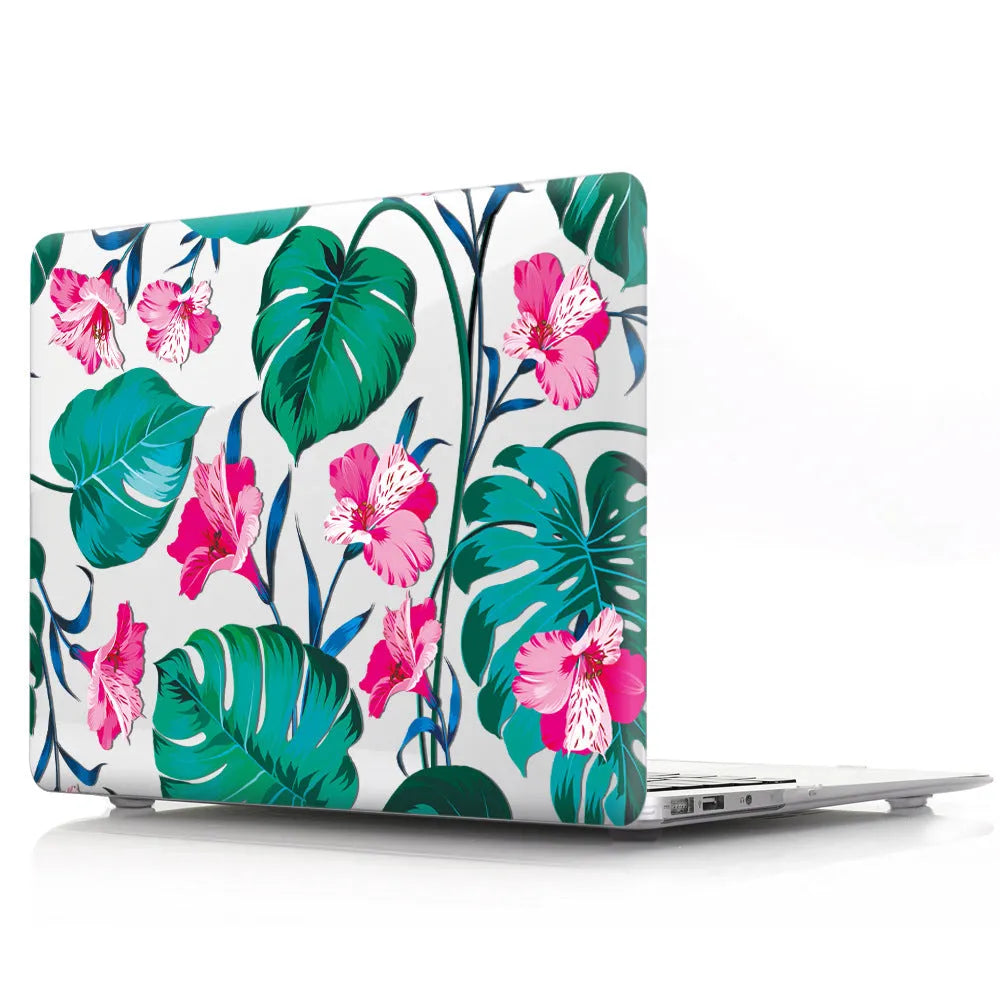 Plastic laptop protective shell with floral pattern design for Apple MacBook 11air and 12retina models