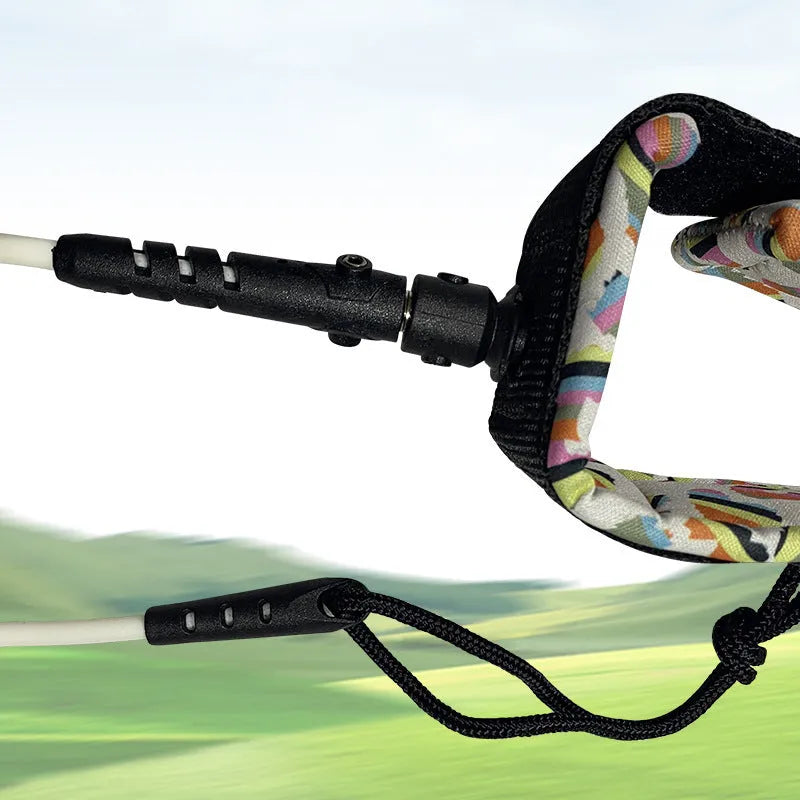 Surfboard hand holding rope made of elastic pulp material with 50kg maximum tension rating.