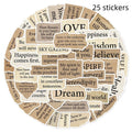 Torn English design decorative stickers for laptops and notebooks, PVC material, waterproof
