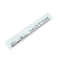 Tesla Model 3 double motor performance bumper sticker in matte black with red stripes