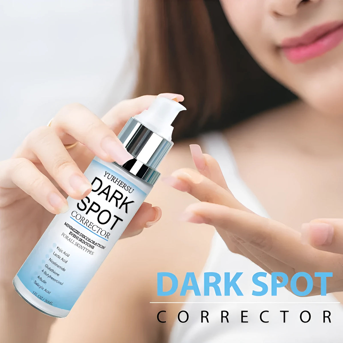 Spot lightening essence bottle for brightening and moisturising skincare