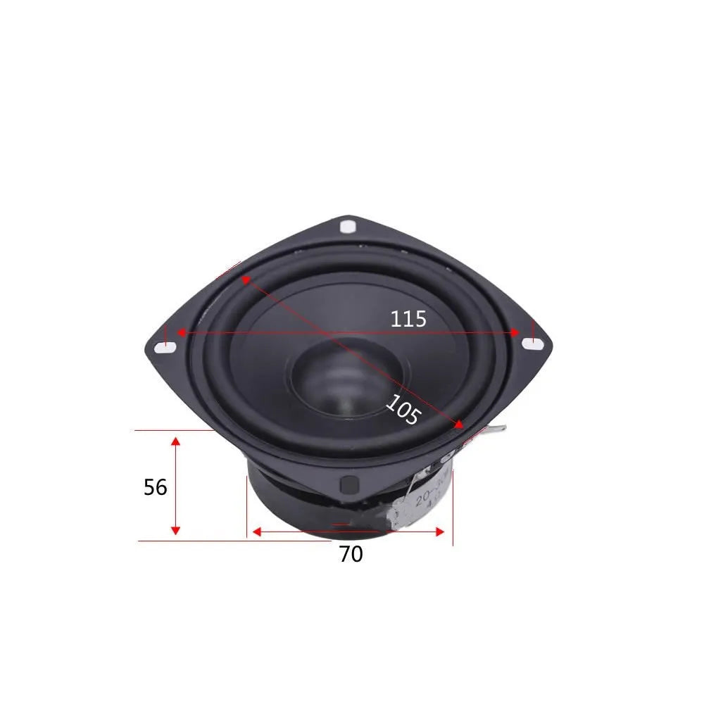 4-inch diameter bass coaxial car horn speaker with magnet material construction for vehicle audio upgrades