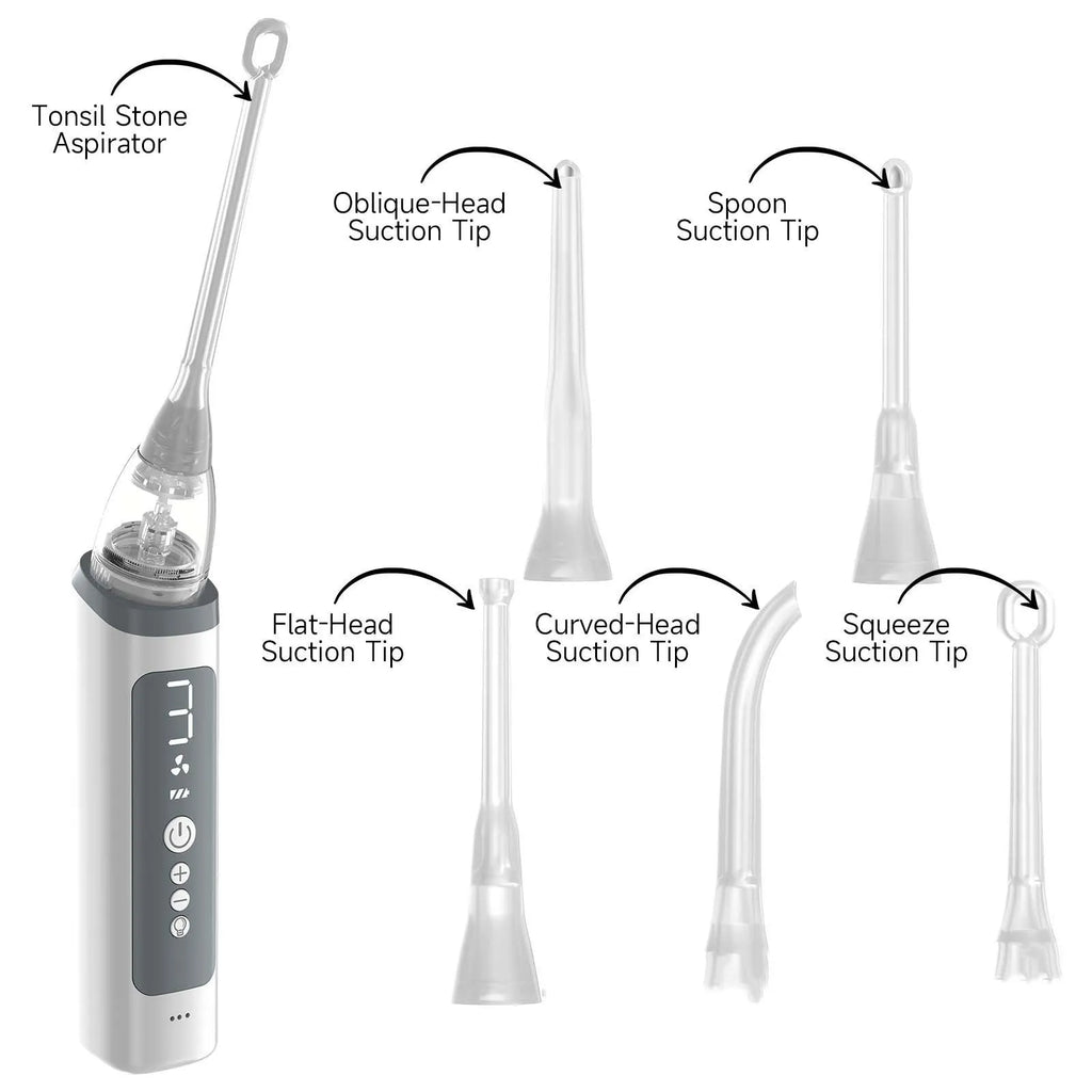 Milky white tonsil stone remover oral cleaning tool for dental calculus extraction